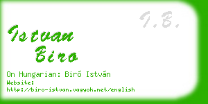 istvan biro business card